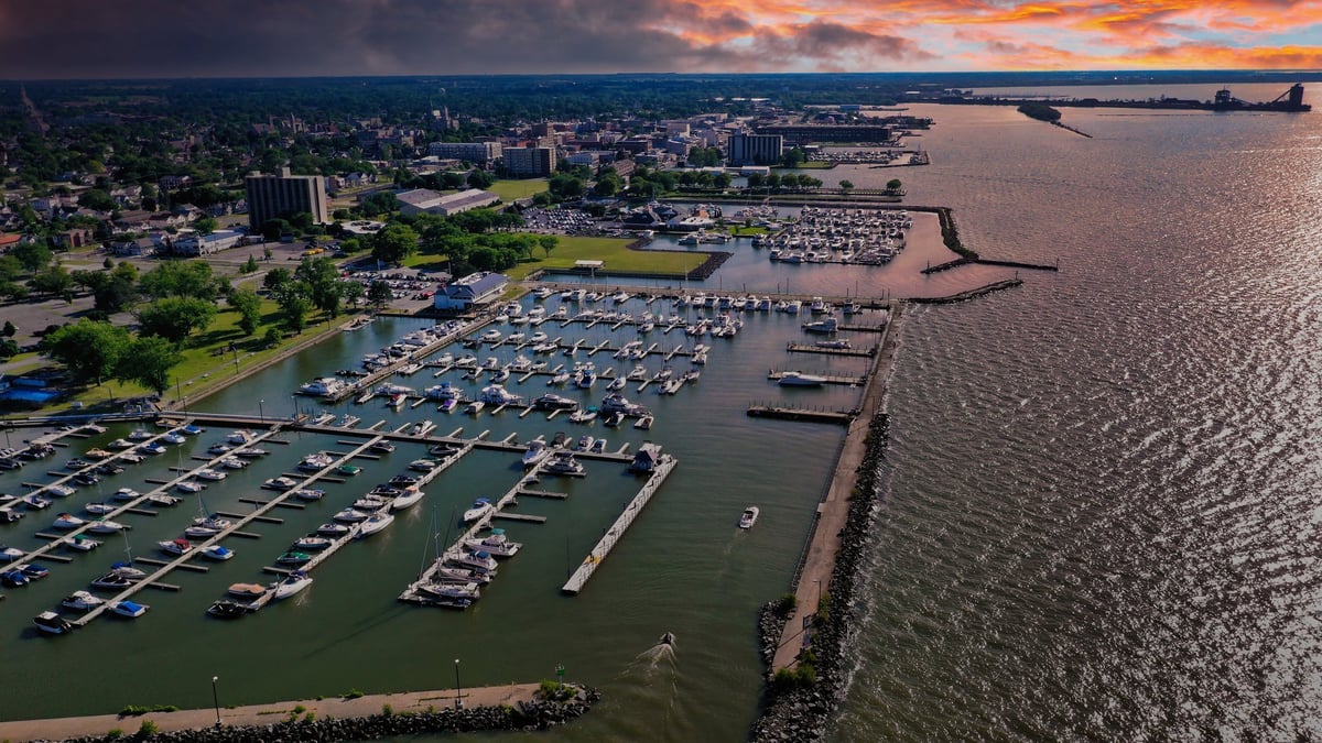 Sandusky bay at sunset